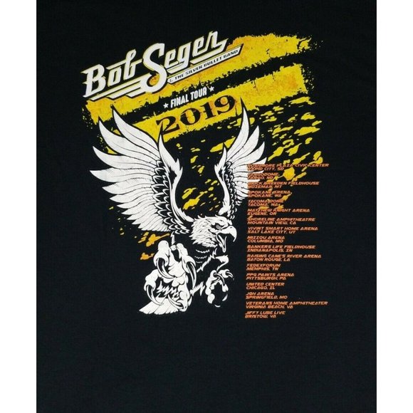 Bob Seger & Silver Bullet Band 2019 Travelin Man The Final Tour Concert Shirt M - Picture 5 of 5